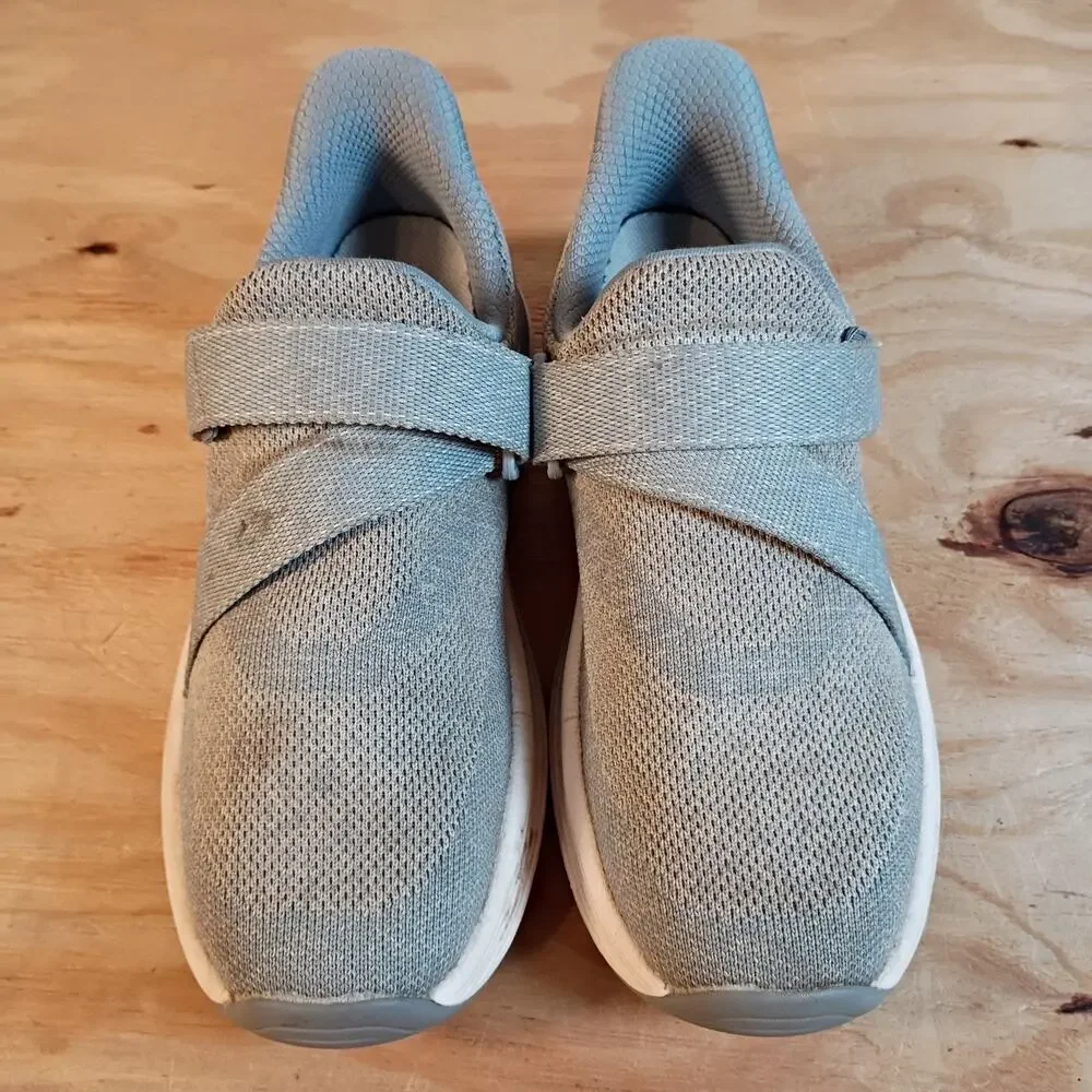 OrthoFeet Women's Size 7.5 B Medium Grey Hook And Loop Walking Sneakers 80052
